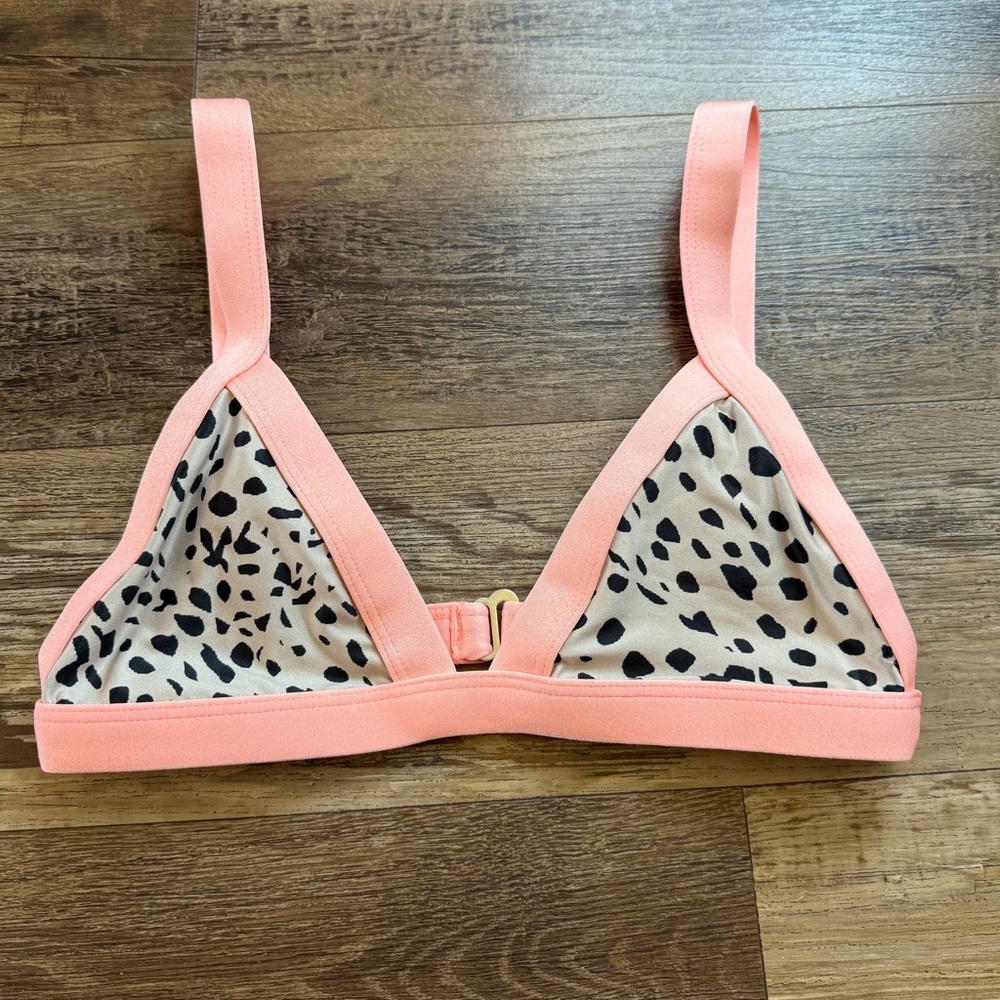 Oneone Black and Neon spotted Bikini Top Medium